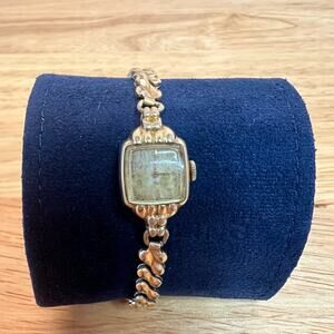Elgin 10K RGP Gold Vintage Ladies Gold Watch 1950s Wristwatch Bracelet